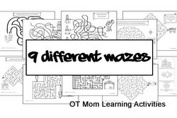 Christmas Mazes for visual perceptual skills