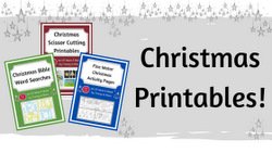 christmas printables for kids - fine motor, scissor cutting and figure-ground skills