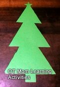 cut three triangles and stick them together to make a tree