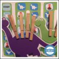 clothes pin game with dinosaur