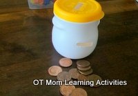 make a money bank using a discarded container