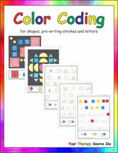color coding - printable visual perception and fine motor resource for kids