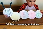 make a very hungry caterpillar with cut out paper circles