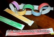 simple cutting activity - make paper chains