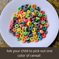 sorting cereal - toddler figure ground activity