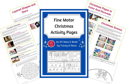 Christmas activity printables for fine motor skills, printable Christmas mazes
