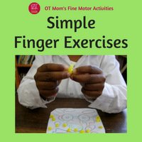 This page: simple finger exercises that can help kids with handwriting