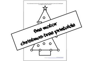 free Christmas printable decorate the tree fine motor activity