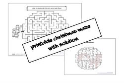 free printable Christmas maze with solution