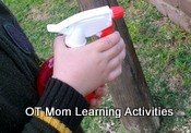 Hand exercises for kids - spray water with a spray bottle
