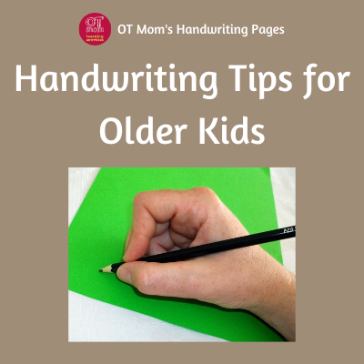 handwriting tips for older kids