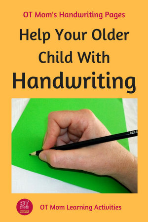 pin this page: tips to help your older child with handwriting