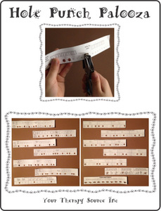 hole punch palooza - strengthen hand muscles with a single hole punch