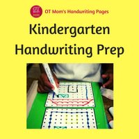 Kindergarten handwriting prep
