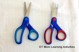 left and right scissors - oval holes