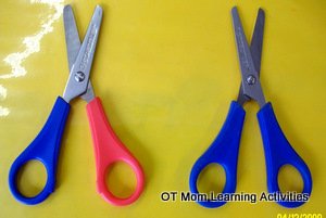 left and right scissors - round holes