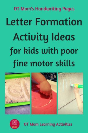 Fun activities and ideas to help your child with letter formations