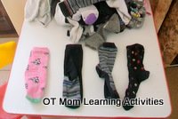 matching socks preschool activity
