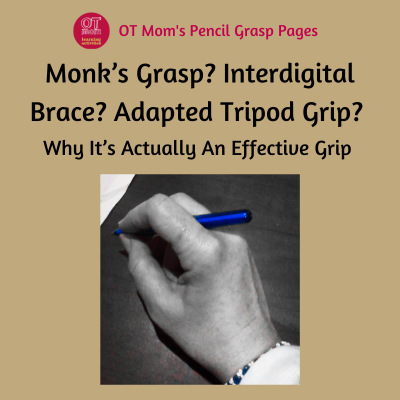 Image of a monk's grasp, interdigital brace, D"Nealian grasp