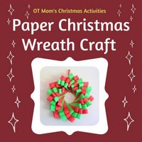 This page: create a simple paper christmas wreath with your child this Christmas!