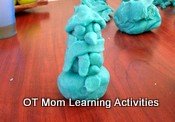 make a playdough snowman