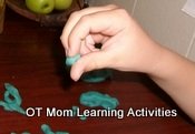 playdough activity to strengthen fingers