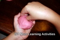 make a pinch pot with playdough as a fine motor activity