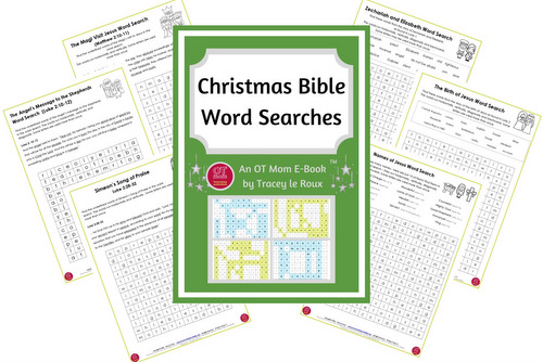 printable Christmas wordsearches - bible nativity themed