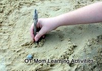letter formation activities in the sand