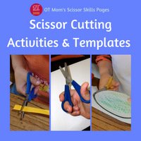 information and activities to help develop kids' scissor cutting skills