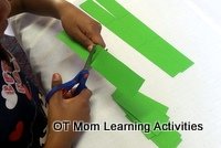 preschool Christmas activity - make paper gift tags - step 2