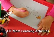 drawing with a hooked wrist