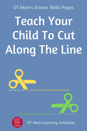 Pin this page: help your child learn to cut along the line
