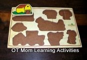 Wooden peg puzzles are great for toddlers!