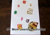 find the same letter in different fonts in a magazine or catalog