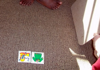 playing a visual sequential memory game with a preschooler - step 2
